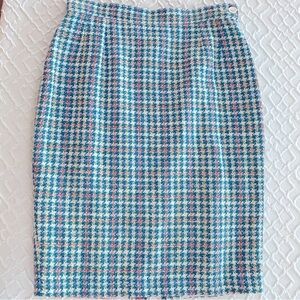 Vintage Yves Saint Laurent Encore Tweed Skirt – Made in France – Size 10